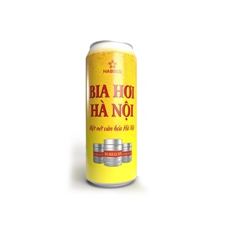 LỐC 6 LON BIA HƠI HÀ NỘI HABECO LON 500ML