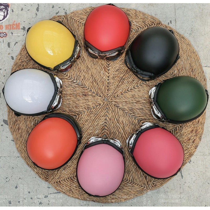 Mũ Bảo Hiểm Phượt Nửa Đầu 1/2 Nhiều Tem Siêu HOT - Hàng Cao Cấp