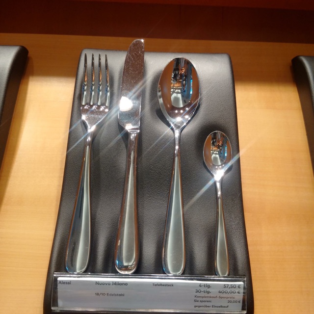 Combo 3 Dao Muỗng Nĩa ALESSI ITALY Nouvo Cutlery Stainless Steel 18/10 cao cấp