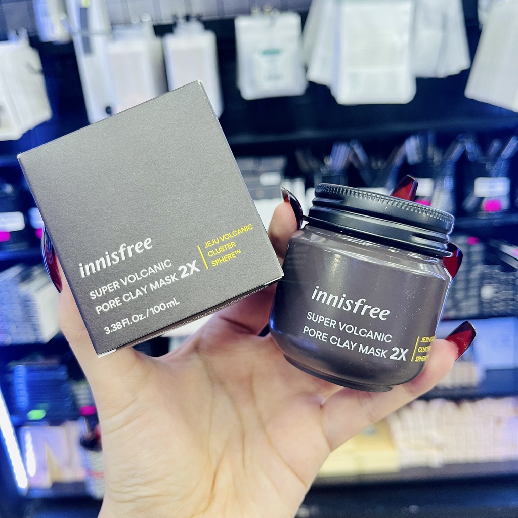 (Mẫu Mới 2022) Mặt Nạ Đất Sét INNISFREE Super Volcanic Pore Clay Mask 2X 100ml