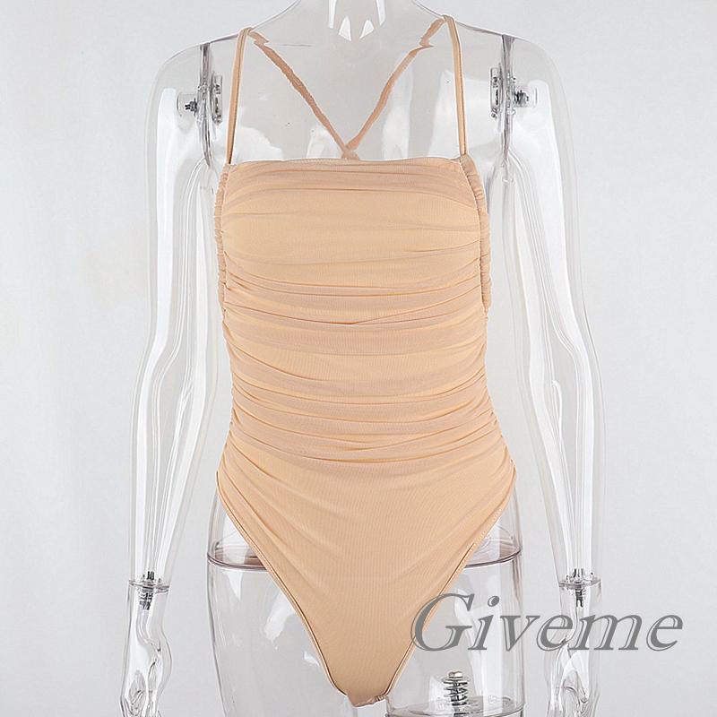 Bộ Áo Liền Quần Cổ Vuông Không Tay Màu Trơn Ôm Dáng Thời Trang Cho Nữ