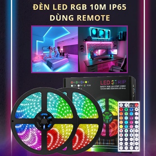 Đèn led Tiktok đổi màu RGB 10m IP65 dùng remote điều chỉnh, điều khiển remote 44 phím bấm