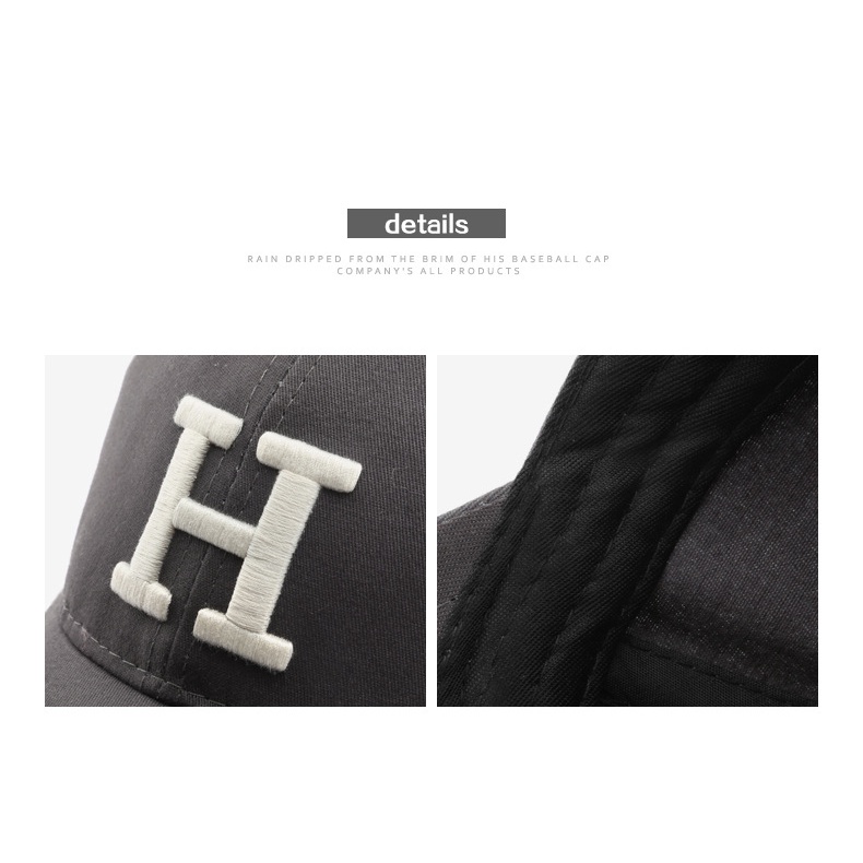 Mũ Lưỡi Trai Thêu Chữ H 3D Thời Trang Mùa Hè Cho Nam Và Nữ