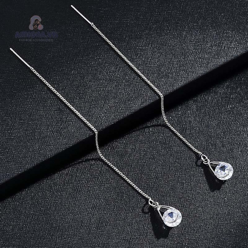 ✨✨Bông tai dạng dài tua rua đính đá xinh xắn