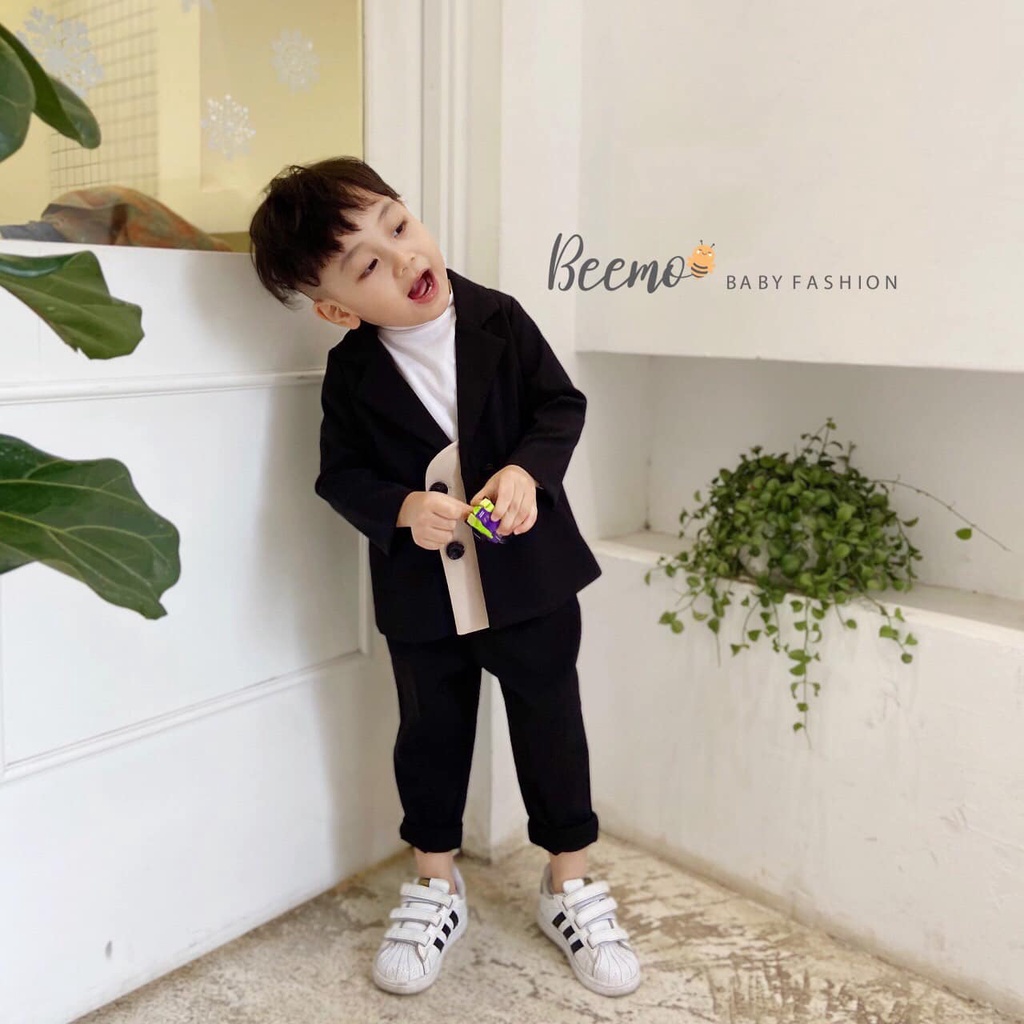 Set vest 4 khuy cách điệu cho bé trai