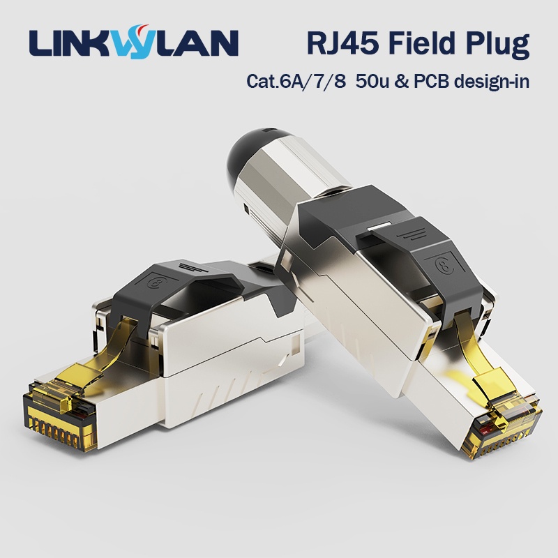 Đầu Nối FTPS Series RJ45 Cat6A Cat7 Cat8 Chất Liệu Kẽm Không Cần Lắp Đặt Nhanh
