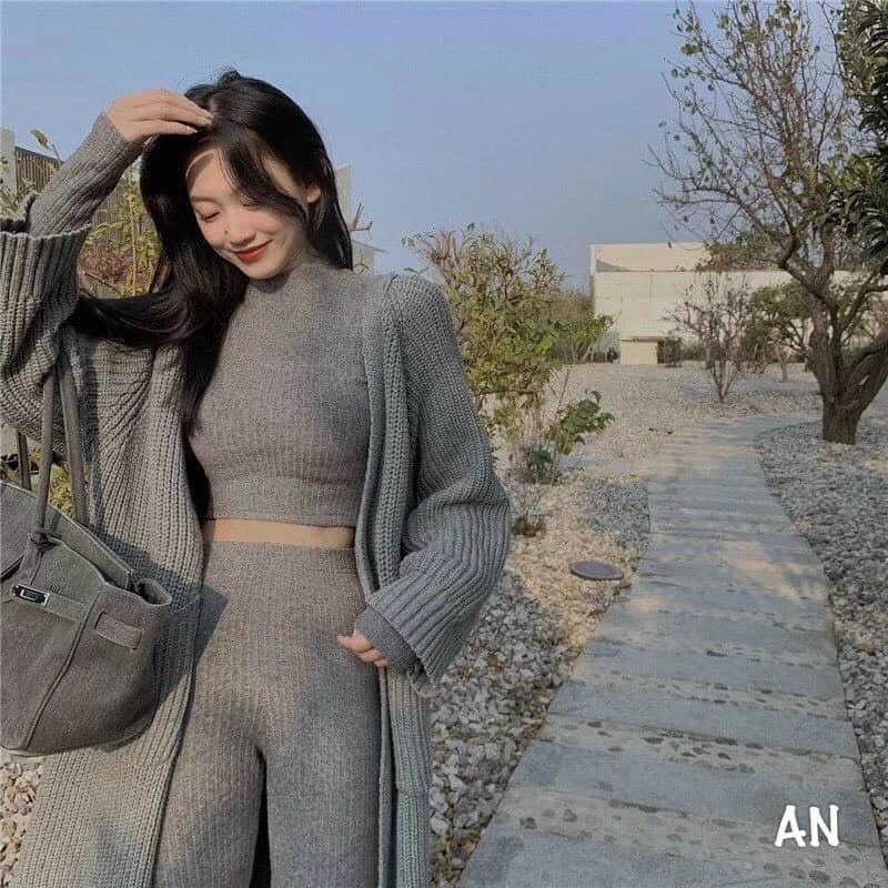 [Hàng Loại 1] Áo Khoác Len Cardigan Dáng Dài Nữ Hàng Quảng Châu Cao Cấp CD129 | BigBuy360 - bigbuy360.vn