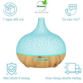 Máy xông tinh dầu Cổ Cao 550ml, phun sương tạo ẩm, khuếch tán hương thơm có điều khiển, đèn led 7 màu, BH 6 tháng