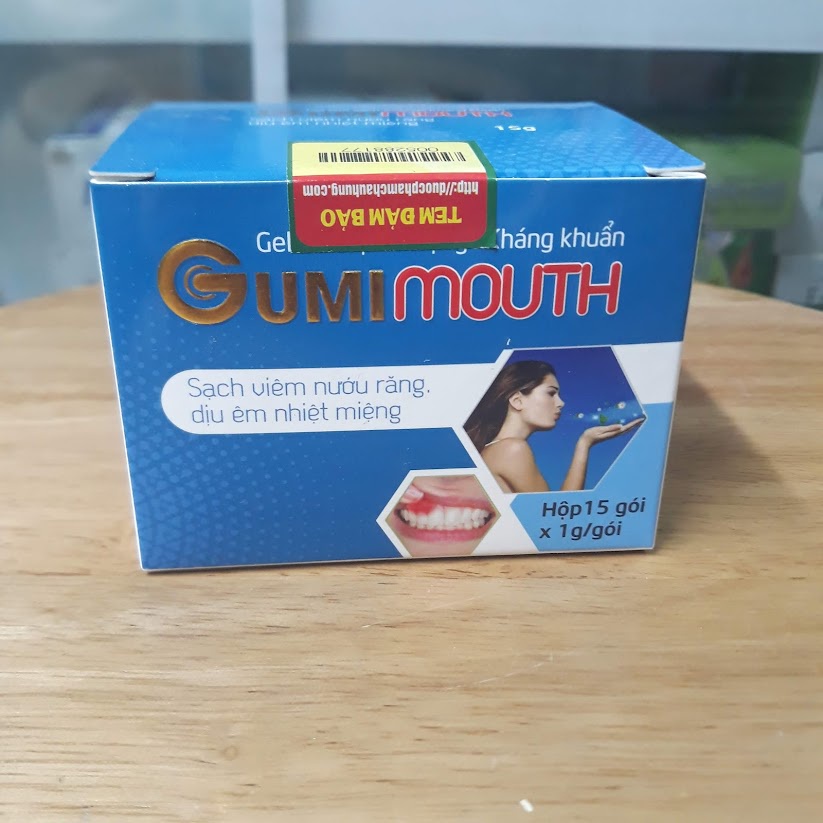 Gumimouth Sạch viêm nướu răng, êm dịu nhiệt miệng. An toàn cho trẻ em hộp 15 gói