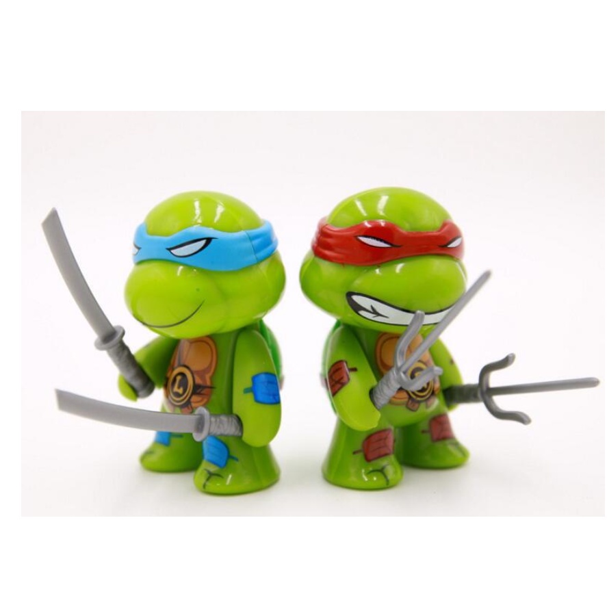 Bộ 4 Mô Hình Nhân Vật Ninja Rùa Thiết Kế Dễ Thương