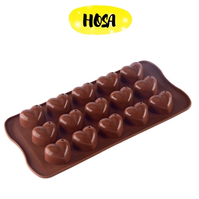 KHUÔN SOCOLA HÌNH TRÁI TIM, KHUÔN SILICONE LÀM BÁNH, CHỊU NHIỆT, HÌNH TRÁI TIM