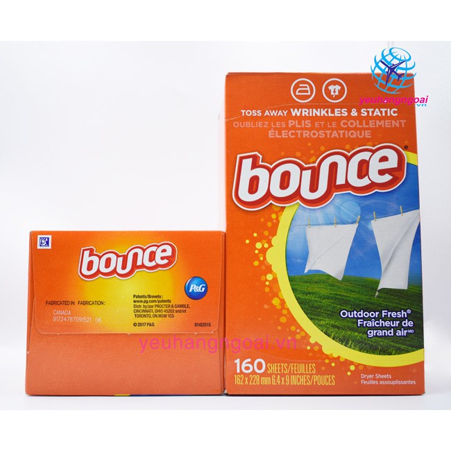 Giấy Thơm Quần Áo Bounce 4 in 1 -160 tờ của Mỹ ( Mùi Việt Kiều)