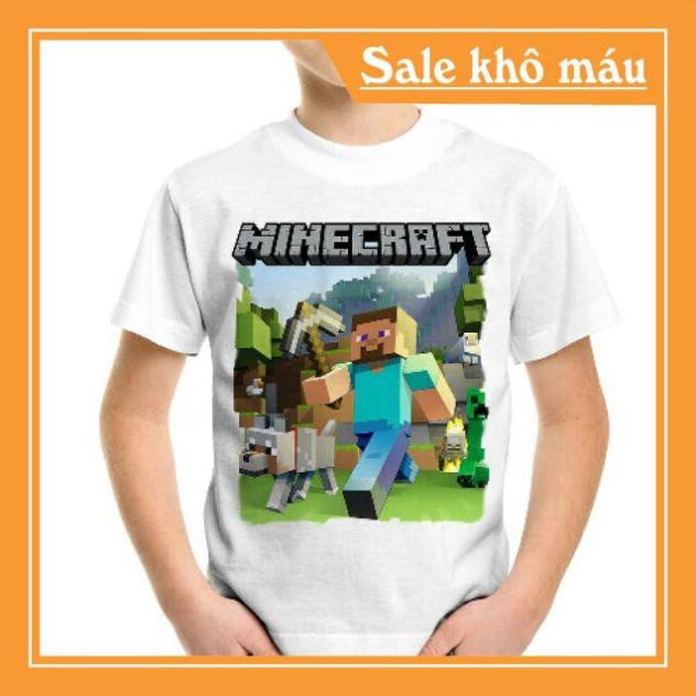 ÁO MINECRAFT- Áo thun Minecraft (nhận in hình theo yêu cầu)