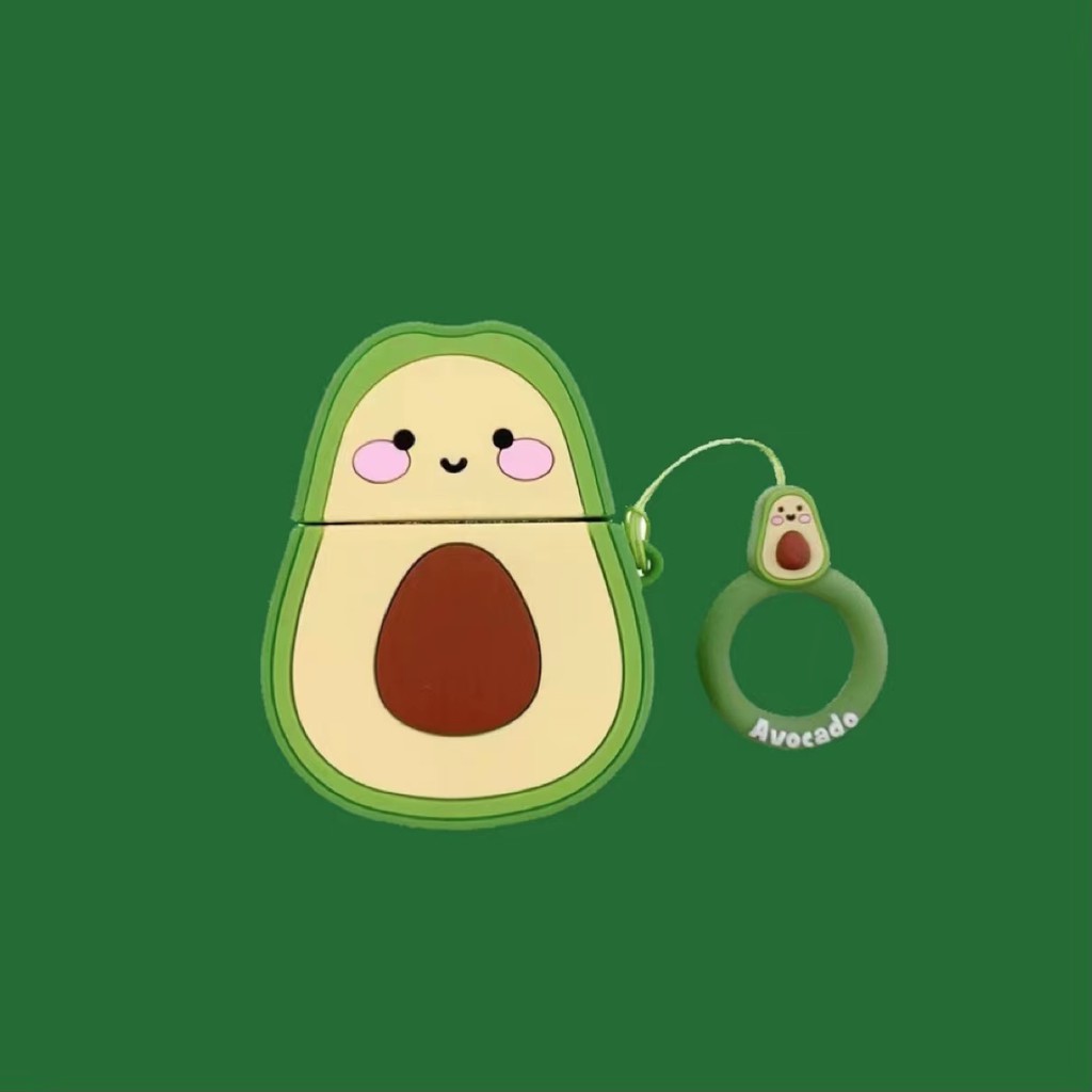 Vỏ bảo vệ hộp sạc tai nghe bằng silicon họa tiết trái cây dễ thương thích hợp cho Airpods 1 2 3 Pro