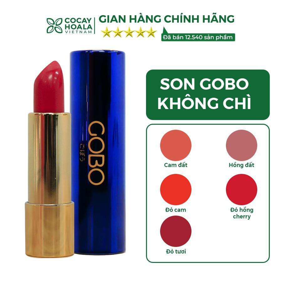 Son không chì Cocayhoala son thiên nhiên Gobo Nature matte 4.5g (mẫu cũ) an toàn lành tính cho cả mẹ bầu mẹ sau sinh