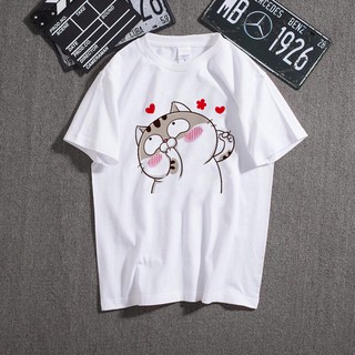 Áo Thun Mèo Ami Bụng Bự Sticker Dễ Thương