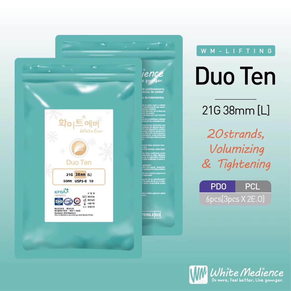 Chỉ thẩm mỹ - Chỉ Duoten làm đầy rãnh cười, tạo má baby - White Medience