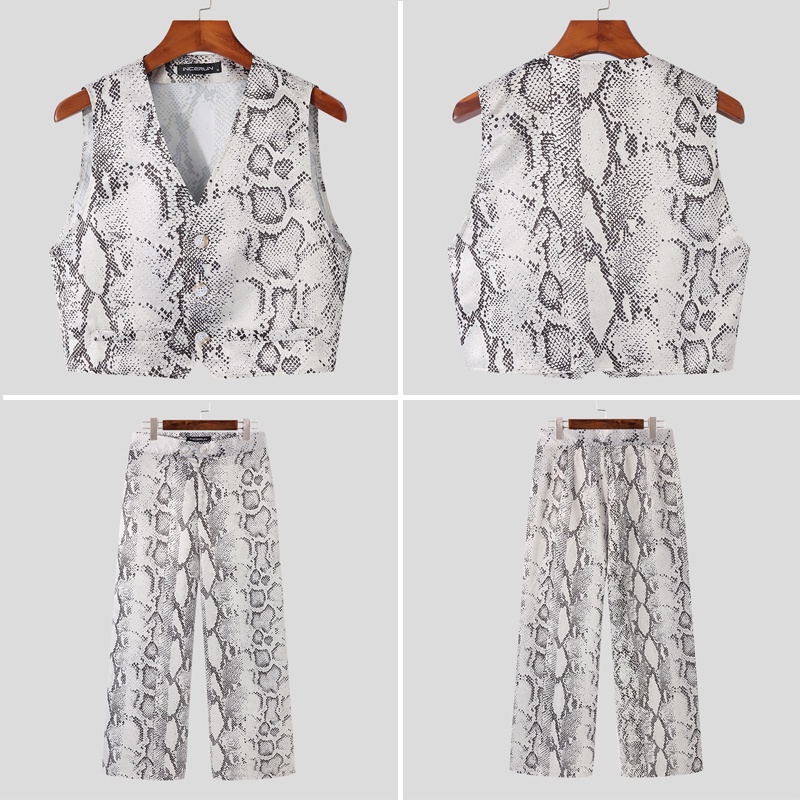 Set Áo Croptop Sát Nách Và Quần Dài Phong Cách Hippie Thời Trang Cho Nam