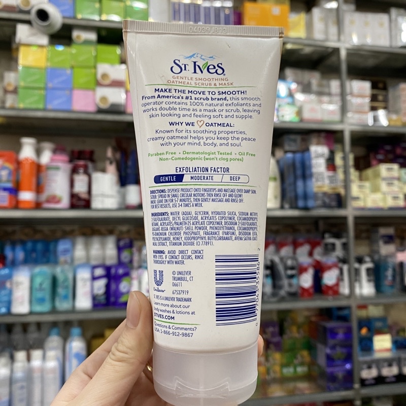 Kem tẩy tế bào chết St Ives Oatmeal Scrub and Mask 170g
