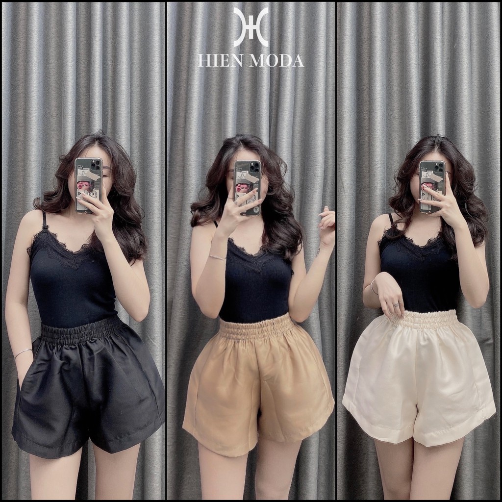 Quần short nữ đẹp ống rộng cạp chun , quần đùi nữ phồng cạp cao | BigBuy360 - bigbuy360.vn