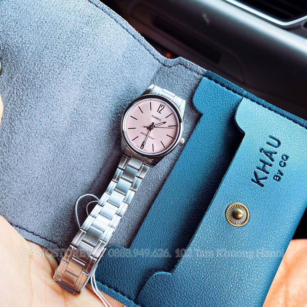 Đồng hồ Nữ Casio LTP-V005, đồng hồ chính hãng, dây thép không gỉ