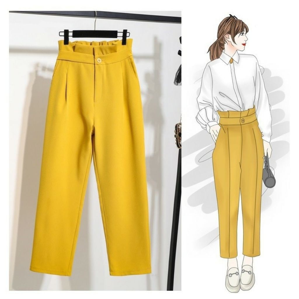 Quần baggy nữ lưng cao công sở from dáng chuẩn chất vải siêu đẹp hàng cao cấp