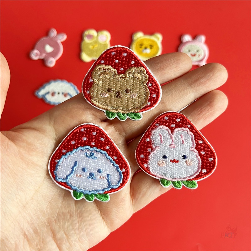 ✿ Miếng Dán Hình Thỏ/Cún/Mèo/Gấu Hoạt Hình Tự Dính ✿ 1 Sticker Ủi Thêu Hình Động Vật Dễ Thương