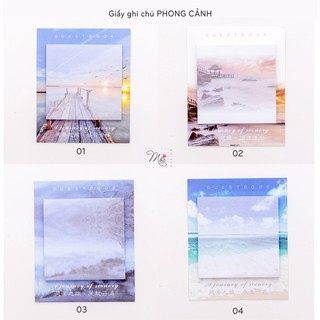 SET 2c Tập Giấy Note ghi chú PHONG CẢNH đẹp