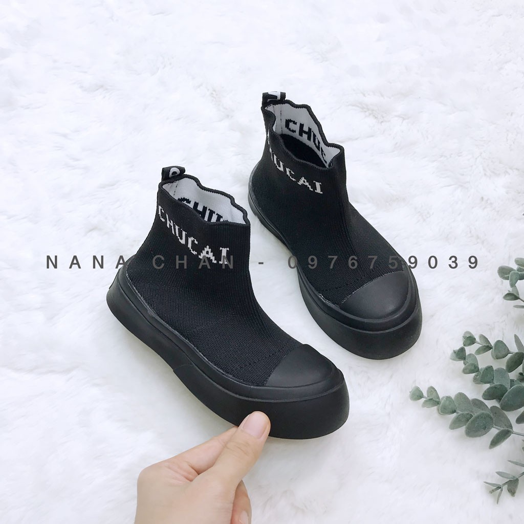 [G010] Giày boot vải cổ ngắn sz 27-36