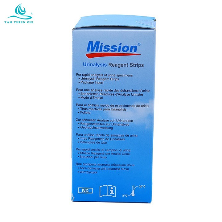 Que thử nước tiểu ACON Mission 10 thông số hộp 100 test