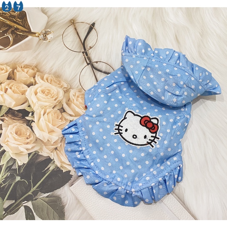 Áo Có Mũ Trùm Đầu Cho Thú Cưng Hình Hello Kitty