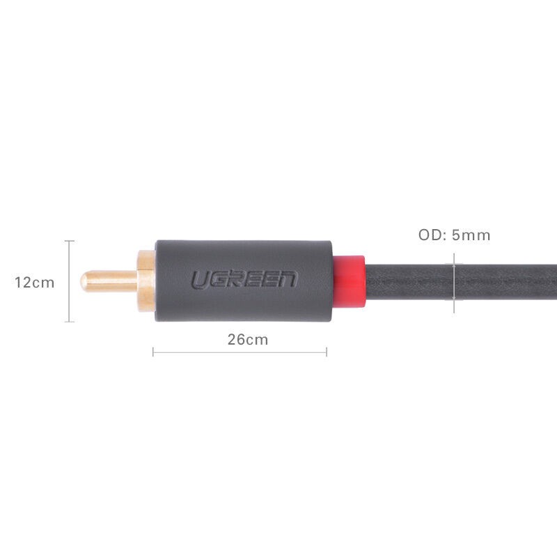 Cáp Audio 2 đầu RCA (hoa sen) chính hãng UGREEN AV104