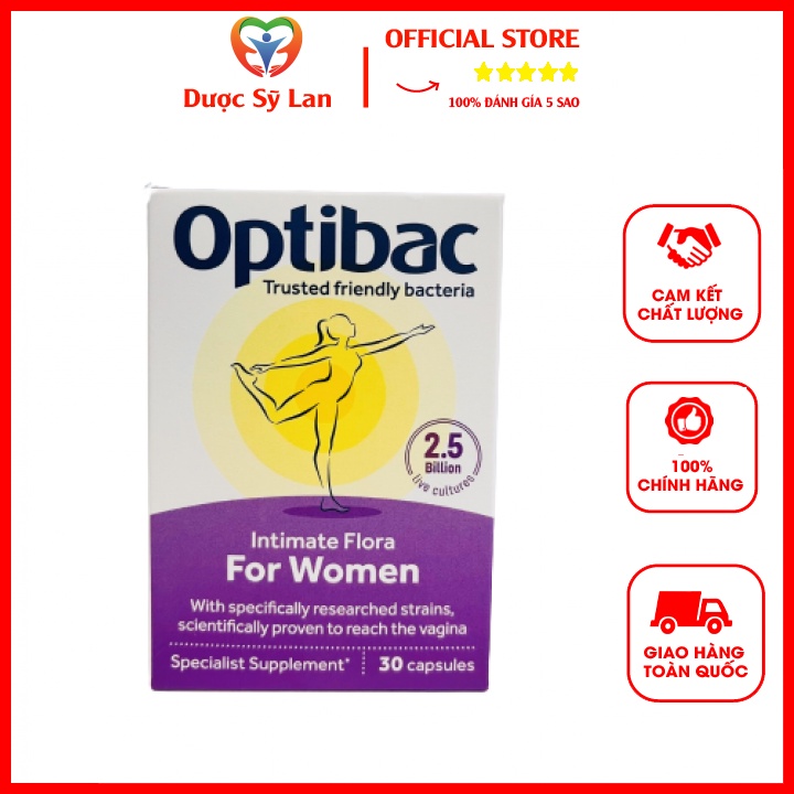 Men Vi Sinh Optibac Tím (Optibac For Women) Hộp 30 Viên