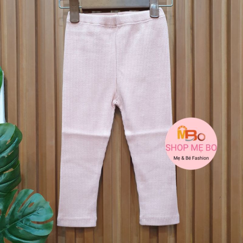 Quần dài bé gái quần legging cotton len nơ bướm thỏ size nhí 8 đến 22 kg