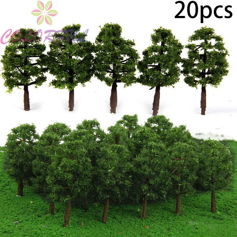 Set 20 mô hình cây giả mini trang trí tiểu cảnh