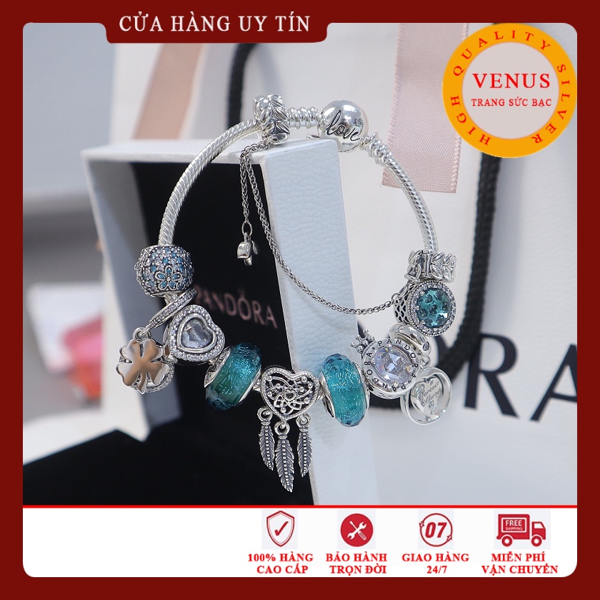 Bộ sưu tập vòng charm mệnh Thủy- Hàng cao cấp- Trang sức bạc Venus