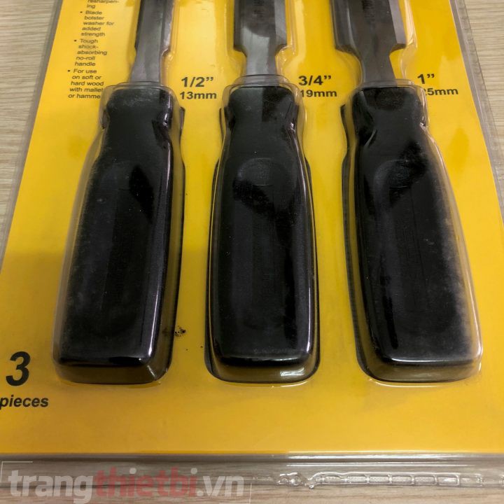 Bộ đục gỗ 3 chiếc Stanley 16-089