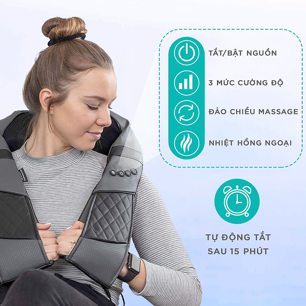 Máy Massage Toàn Thân KINGTECH KS-460, Mát xa Chuyên Sâu Cổ, Vai, Lưng, Chân, Bụng - Hàng Chính Hãng