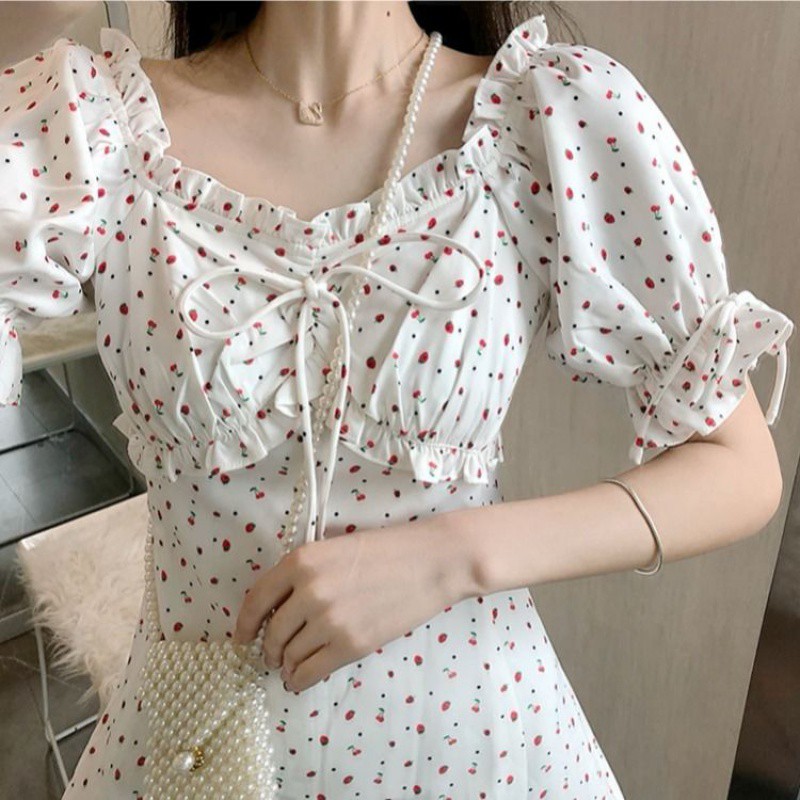 [Mã FAMAYWA giảm 10K đơn 50K] Váy Nữ Họa Tiết Chấm Bi Phong Cách Nhẹ Nhàng Hàn Quốc | BigBuy360 - bigbuy360.vn