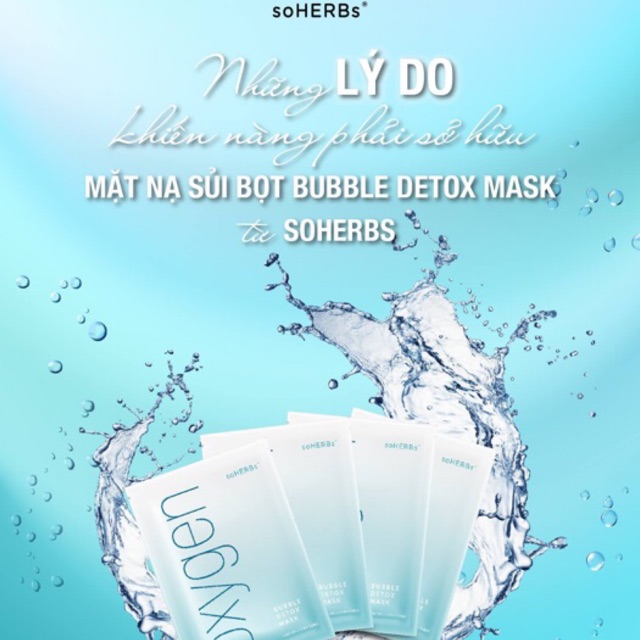 HỘP 15 Mặt Nạ Sủi Bọt Mask Oxygen Bubble Detox soHERbs