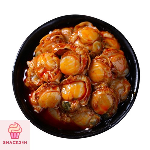 [ FREESHIP ] Sò điệp sốt cay hải sản đóng hộp 100g Snack24hour | BigBuy360 - bigbuy360.vn