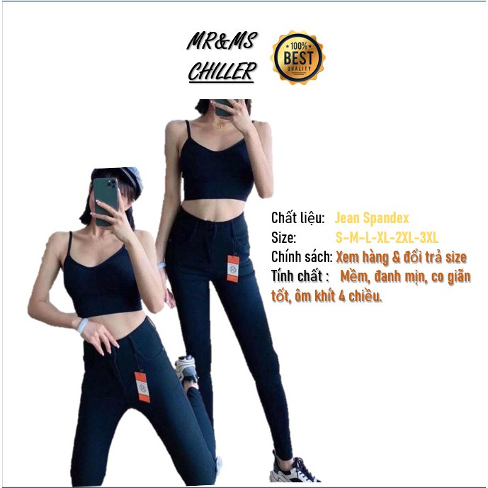 Quần jean nữ tregging HM QJ.0001N co dãn ôm sát 4 chiều, nâng mông (hàng có sẵn) - Mr&Ms CHILLER