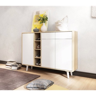 Tủ giày gỗ MDF sang trọng, cao cấp (100 x 1390 x 38 cm) - HÀNG RÁP SẴN