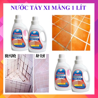 Nước tẩy xi măng việt hàn siêu sạch, dung dịch tẩy các vết ố trên bề mặt gạch và tường, chất tẩy xi măng 1 lít tốt nhất