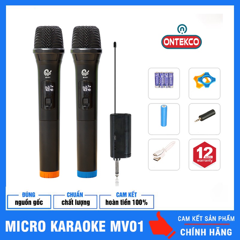 Micro Karaoke Không dây OnTekco E6S/ E6/ MV02/ MV01 | BD - W108 / W003 / W003A - Bảo hành 12 Tháng