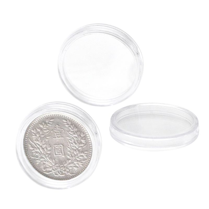Set 10 Hộp Nhựa Tròn 1 Inch Đựng Thẻ NFC Tiện Dụng