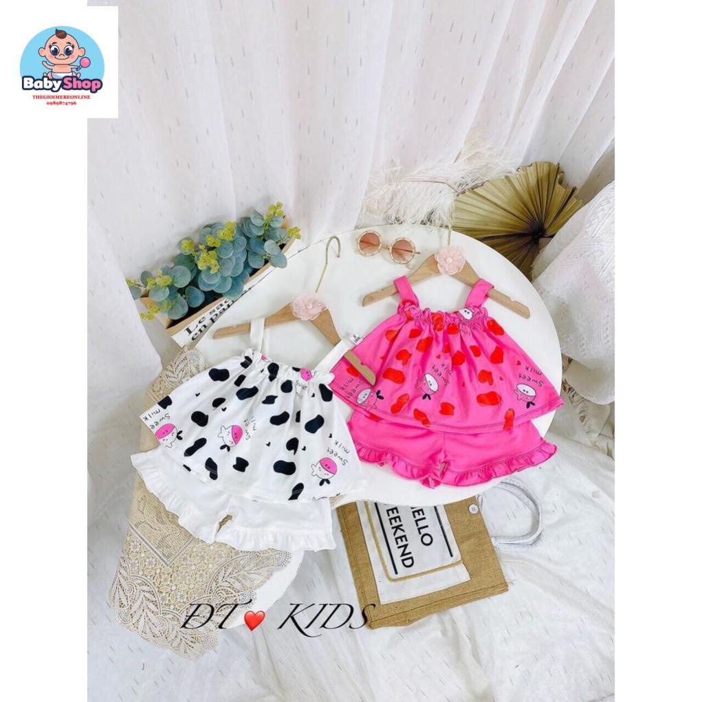 Bộ 2 dây bò sữa siêu cute quai bèo điệu đà cho cho bé gái 8-18kg