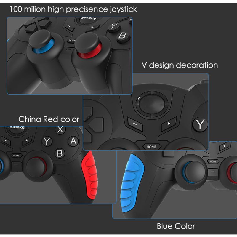 HSV Wireless Bluetooth-compatible Game Remote Controller Joystick 6-axis Gyroscope Game Console Gamepad for Switch Pro for