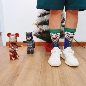 Vớ in hình Nhân Vật  Chất Liệu 80% Cotton Mang Lại Cảm Giác Thoáng Khí.