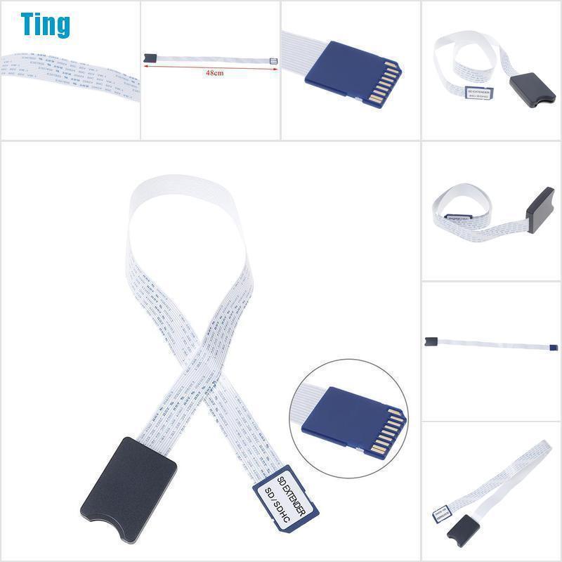 Cáp Nối Dài 48cm Tf Micro Sd Card Sang Sd / Sdhc Card Flex Cable Car Gps Tv